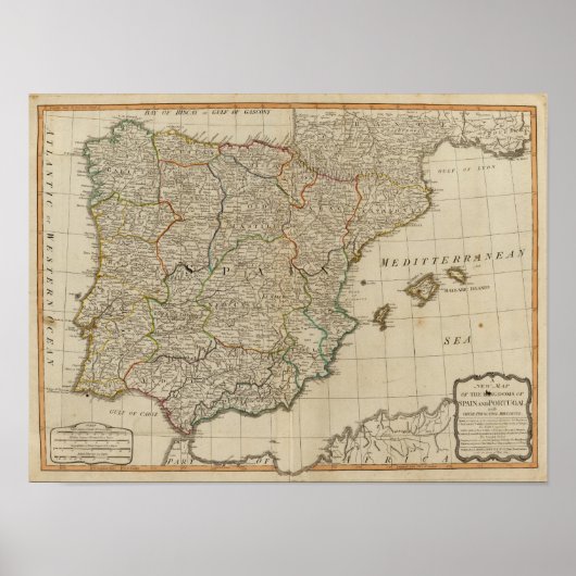 Poster Espagne, Portugal (Devant)