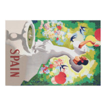 Espagne Senorita Oiseaux Fleurs Fiesta Garden