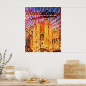 Poster Espagne Vintage Barcelone (Cuisine)
