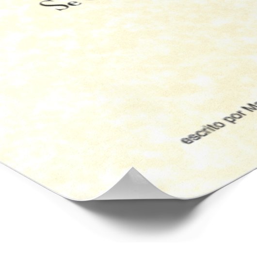 Poster espagnol DESIDERATA=Max Ehrmann=Parchment (Coin)