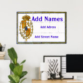 Poster espagnol en mosaïque (Bureau à domicile)