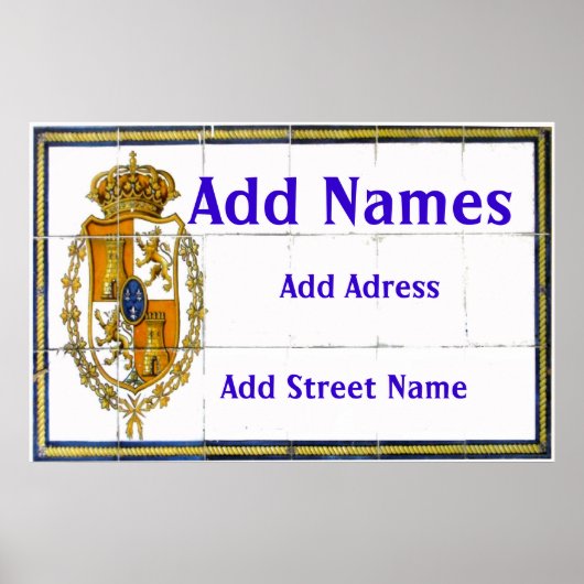 Poster espagnol en mosaïque (Devant)