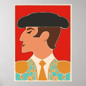 Poster Espagnol, Matador, Bull Fighter (Devant)