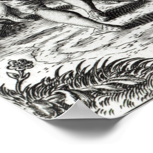 Poster Espagnols recevant des cadeaux d'Indiens (Coin)