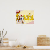 Poster España Banderas ~ Drapeau espagnol (Cuisine)
