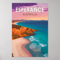Esperance Australie Travel Art Vintage