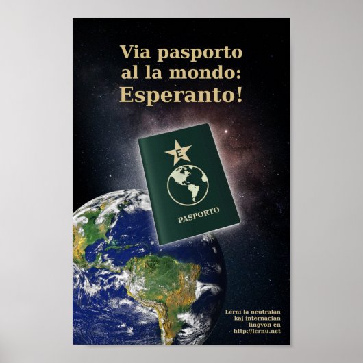 Poster Espéranto passaporte (Devant)