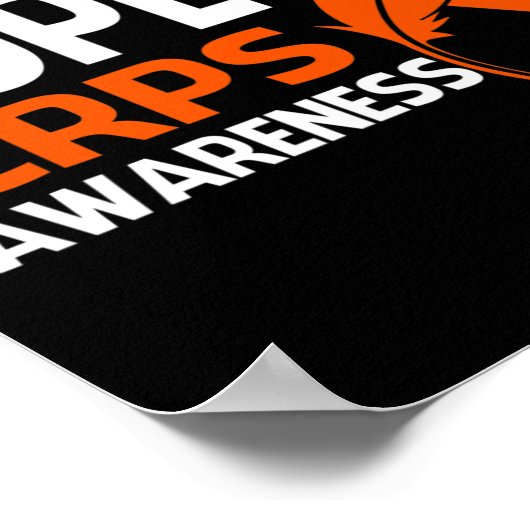 Poster Espère CRPS Mois de sensibilisation Orange Ribbon  (Coin)