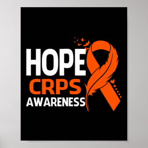 Poster Espère CRPS Mois de sensibilisation Orange Ribbon 