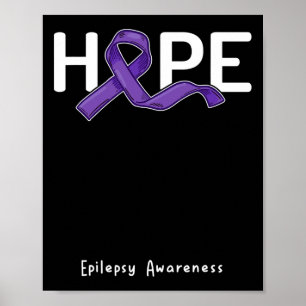Poster Espère Purple Ribbon Epilepsie Mois de sensibilisa