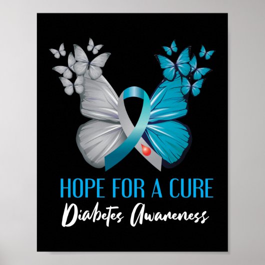 Poster Espérer Une Sensibilisation Cure Au Diabète Type 1 (Devant)