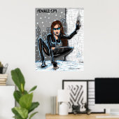Poster Espion féminin (Bureau à domicile)