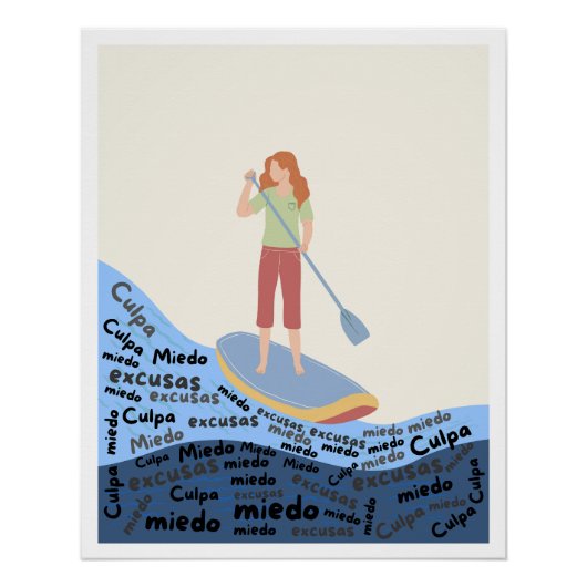 Poster espiritual superar miedo culpa excusas (Devant)