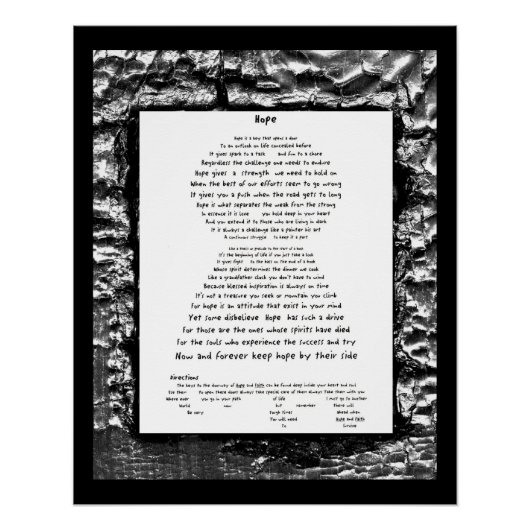 Poster Espoir (Devant)