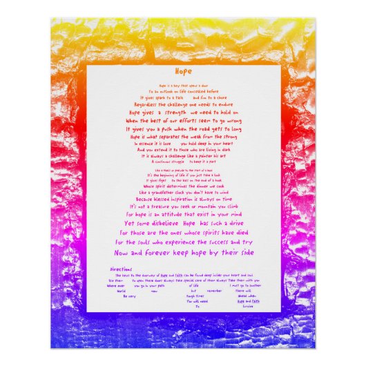 Poster Espoir (Devant)