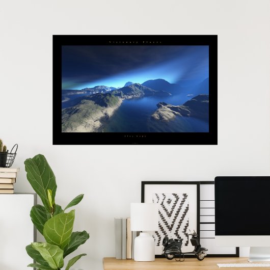 Poster espoir bleu (Bureau à domicile)