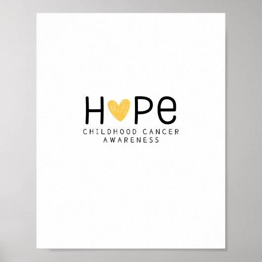 Poster espoir.conscience du cancer de l'enfance. Impriman (Devant)