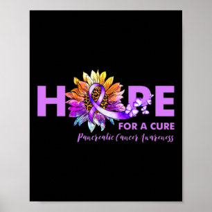 Poster Espoir D'Un Cancer Pancréatique Cure Sunflo Sensib