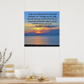 POSTER ESPOIR REMPLIS, MATTHEW 11:28 DESIGN PHOTO DE LEVE (Cuisine)