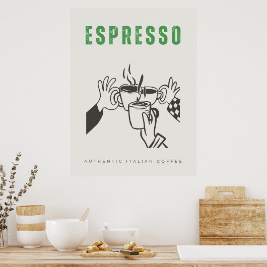Poster Espresso café italien (Cuisine)