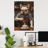 Poster Espresso Hound : Frenchie sur Brew Duty (Bureau à domicile)