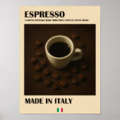 Poster Espresso Italien Café Bar Cuisine Art Mur (Devant)