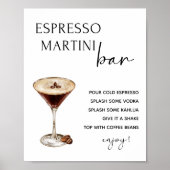 Poster Espresso Mariage Martini Bar Signature Boisson Sig (Devant)