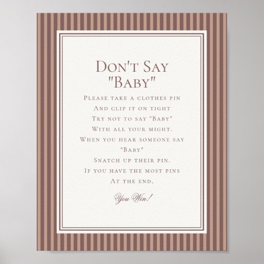 Poster Espresso Martini Baby Brewing Baby Shower Game (Devant)