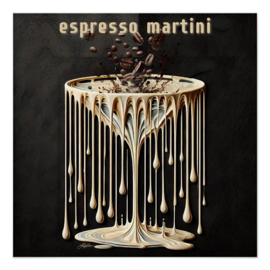 Poster Espresso Martini Cocktail Heure (Devant)