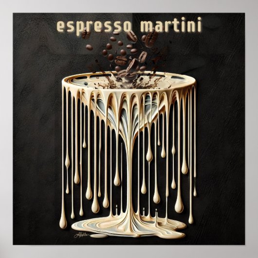 Poster Espresso Martini Cocktail Heure (Devant)