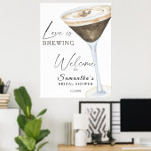 Poster Espresso Martini Douche nuptiale Bienvenue (Bureau à domicile)