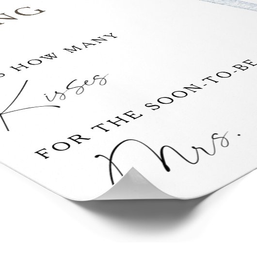 Poster Espresso Martini Douche nuptiale Combien de baiser (Coin)