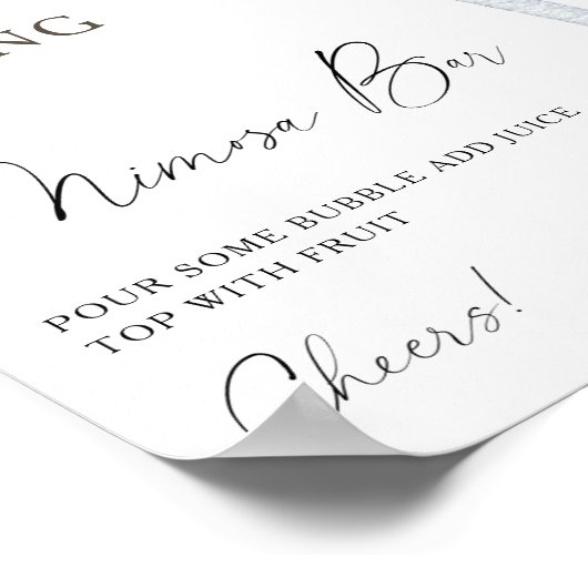 Poster Espresso Martini douche nuptiale Mimosa bar (Coin)