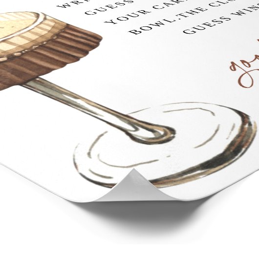 Poster Espresso Martini Fête des mariées Devinez Combien (Coin)