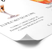 Poster Espresso Martini Tequila Sunrise Cocktails Menu (Coin)