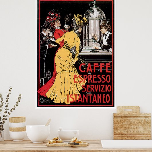 Poster Espresso vintage Caffe (Cuisine)