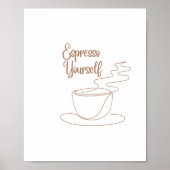 Poster Espresso vous-même conception de texte (Devant)