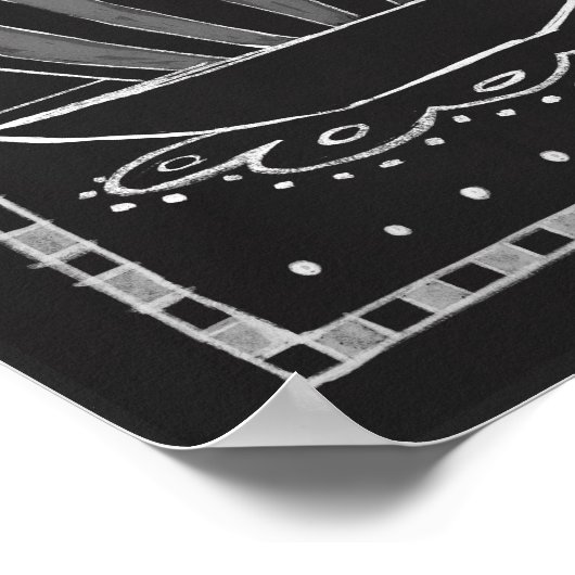 Poster Espresso Yourself, Coffee Chalkboard Typographie (Coin)