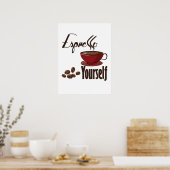 Poster Espresso Yourself Coffee Pun Vous Express (Cuisine)