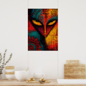 Poster Esprit Alien Cosmique Art Abstrait – Expressionnis (Cuisine)