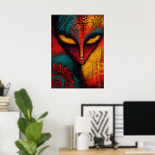 Poster Esprit Alien Cosmique Art Abstrait – Expressionnis (Bureau à domicile)