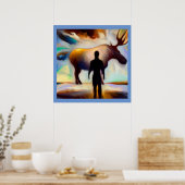 Poster Esprit Animal Moose 3 (Cuisine)