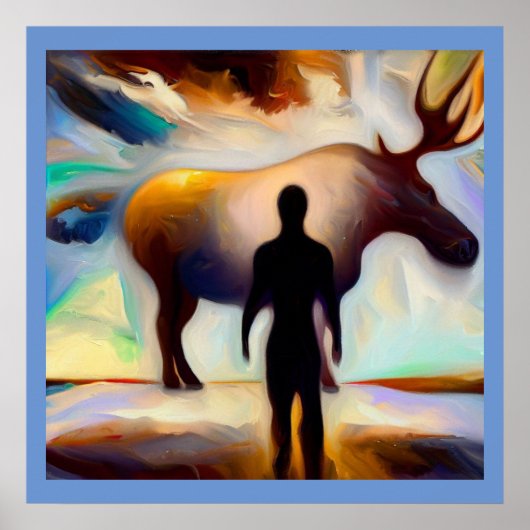Poster Esprit Animal Moose 3 (Devant)