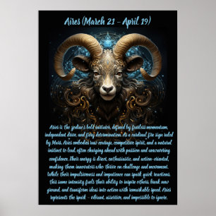 Poster Esprit Bélier Ardant avec Illustration de Bélier O