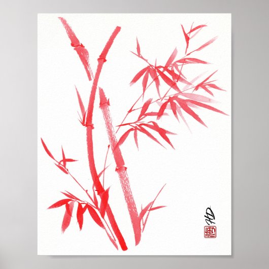 Poster Esprit de bambou cramoisi (Devant)