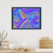 Poster Esprit de Brise d'Été Abstrait 3D Rainbowart (Cuisine)