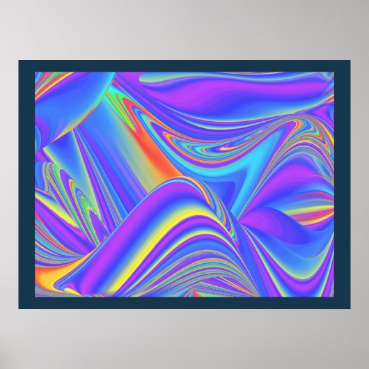 Poster Esprit de Brise d'Été Abstrait 3D Rainbowart (Devant)