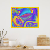 Poster Esprit de Brise d'Été Abstrait 3D Rainbowart (Cuisine)