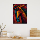 Poster Esprit de Cheval Primitif – Abstraction Expression (Cuisine)