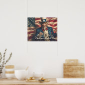 Poster Esprit de liberté en rouge, blanc et bleu (Cuisine)